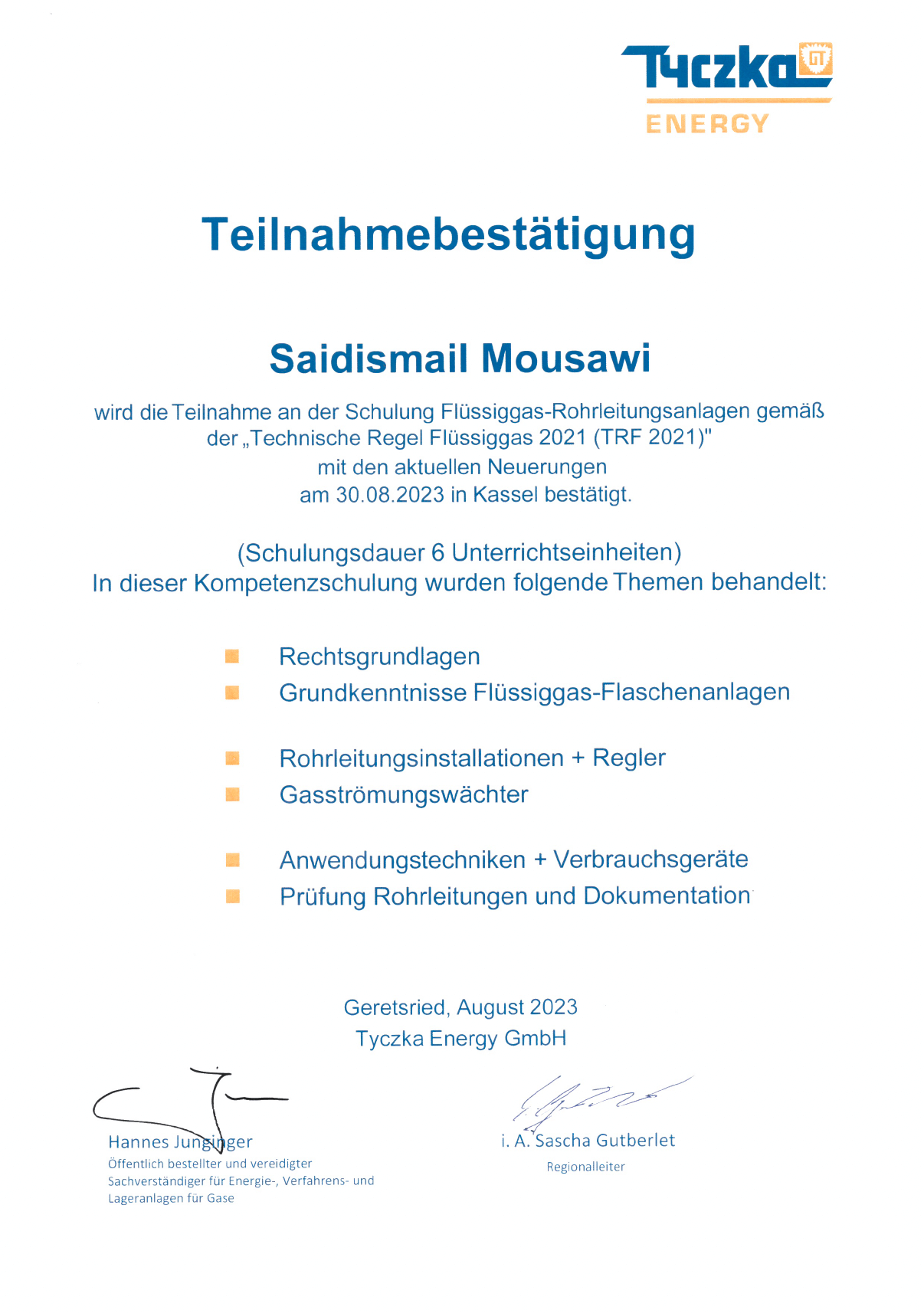 Mennekes Haustechnik GmbH & Co.KG - Zertifikate 6